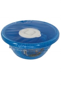 Picture of Plastic Washing Bowl and Cup with Lid Set Modeh Ani Design Blue